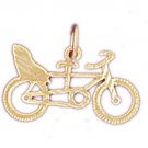 14K GOLD TRANSPORTATION CHARM - MOTORCYCLE #4405