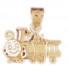 14K GOLD TRANSPORTATION CHARM - LOCOMOTIVE #4393