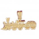 14K GOLD TRANSPORTATION CHARM - LOCOMOTIVE #4393