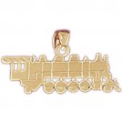 14K GOLD TRANSPORTATION CHARM - LOCOMOTIVE #4387