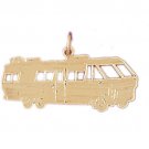 14K GOLD TRANSPORTATION CHARM - TROLLEY #4360