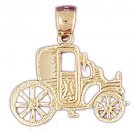 14K GOLD CHARM -CARRIAGE #4328