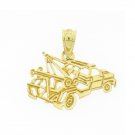 14K GOLD TRANSPORTATION CHARM - TOW TRUCK #4321