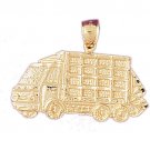 14K GOLD CHARM - DUMP TRUCK #4370