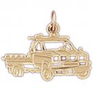 14K GOLD TRANSPORTATION CHARM - TOW TRUCK # 4350