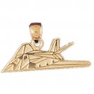 14K GOLD CHARM - MILITARY PLANE #4489