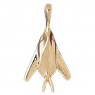 14K GOLD CHARM - MILITARY PLANE #4480