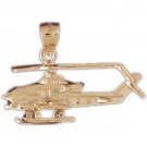 14K GOLD CHARM - HELICOPTER #4455