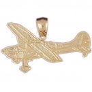 14K GOLD CHARM - AIRPLANE #4444