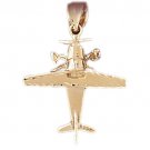 14K GOLD CHARM - AIRPLANE #4437