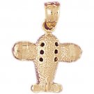 14K GOLD CHARM - AIRPLANE #4436
