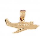 14K GOLD CHARM - AIRPLANE #4434