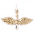 14K GOLD CHARM - MILITARY EMBLEM #4507