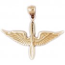 14K GOLD CHARM - MILITARY EMBLEM #4506
