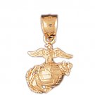14K GOLD MILITARY CHARM #4643