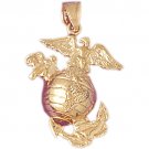 14K GOLD MILITARY CHARM #4663