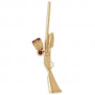 14K GOLD MILITARY CHARM - SHOT GUN #4537
