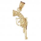14K GOLD MILITARY CHARM - GUN #4524