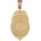 14K GOLD CHARM - POLICE BADGE #4551