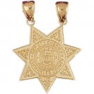 14K GOLD CHARM - POLICE BADGE #4549