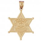 14K GOLD CHARM - POLICE BADGE #4548