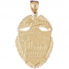 14K GOLD CHARM - POLICE BADGE #4547