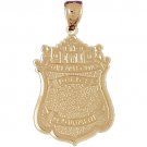 14K GOLD CHARM - POLICE BADGE #4546