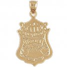 14K GOLD CHARM - POLICE BADGE #4545