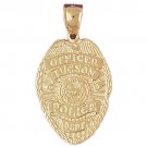 14K GOLD CHARM - POLICE BADGE #4543