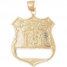 14K GOLD CHARM - POLICE BADGE #4590