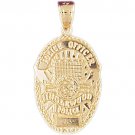 14K GOLD CHARM - POLICE BADGE #4587