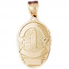 14K GOLD CHARM - POLICE BADGE #4586