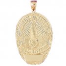 14K GOLD CHARM - POLICE BADGE #4584