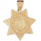 14K GOLD CHARM - POLICE BADGE #4582