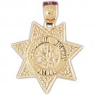 14K GOLD CHARM - POLICE BADGE #4580