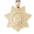 14K GOLD CHARM - POLICE BADGE #4579