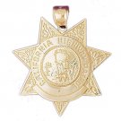 14K GOLD CHARM - POLICE BADGE #4578