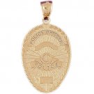 14K GOLD CHARM - POLICE BADGE #4576