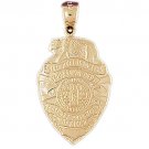 14K GOLD CHARM - POLICE BADGE #4574