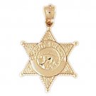 14K GOLD CHARM - POLICE BADGE #4573