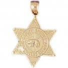 14K GOLD CHARM - POLICE BADGE #4572