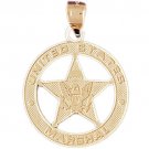 14K GOLD CHARM - POLICE BADGE #4571