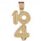 14K GOLD POLICE CHARM - I LOVE MY MOTORCYCLE #4569