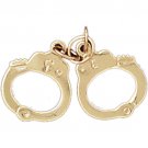 14K GOLD POLICE CHARM - HANDCUFFES #4564