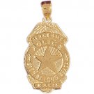 14K GOLD CHARM - POLICE BADGE #4556
