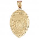 14K GOLD CHARM - POLICE BADGE #4552