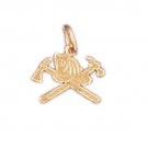 14K GOLD FIRE FIGHTING CHARM - FIREMAN'S HAT #4618