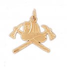 14K GOLD FIRE FIGHTING CHARM - FIREMAN'S HAT #4617 14K GOLD FIRE FIGHTING CHARM - FIREMAN'S HAT #4617