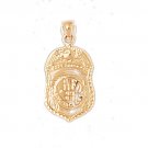 14K GOLD FIRE FIGHTING CHARM - FIRE DEPT. BADGE #4611
