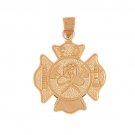 14K GOLD FIRE FIGHTING CHARM - FIRE DEPT. CROSS #4598 14K GOLD FIRE FIGHTING CHARM - FIRE DEPT. CROSS #4598